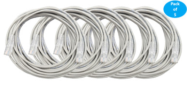 15 ft. CAT 6A 10-Gbps UTP (28 AWG) Ultra Slim Ethernet Cable, Gray (5 ...