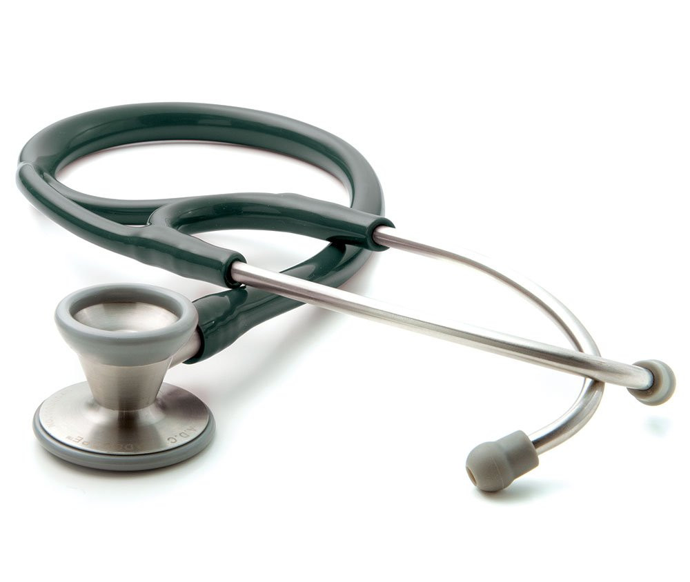 ADC 602 Dual Head Stethoscope, Dark Green, 602DG - Stethoscope.com