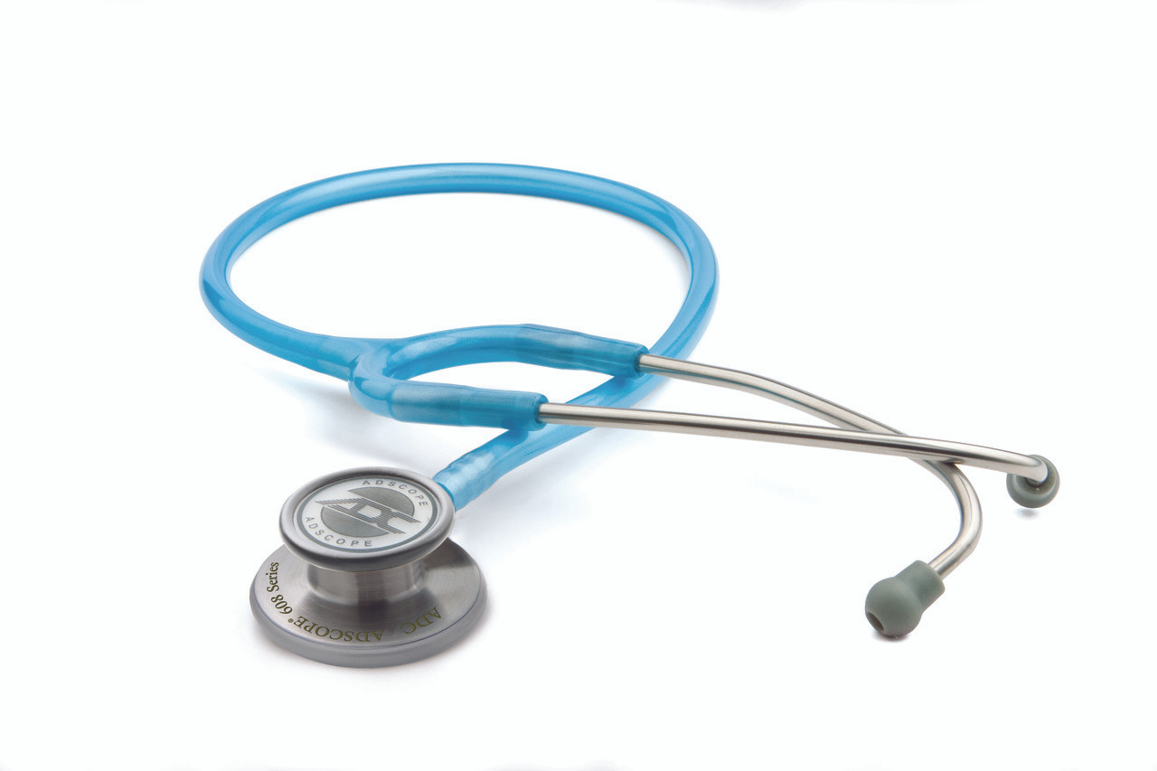 ADC Adscope 608 Convertible Clinician Stethoscope, Metallic Ceil Blue, 608MCB
