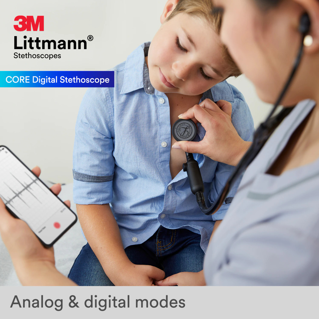 Littmann CORE Digital stethoscope Analog and Digital Use