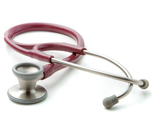 ADC 602 Dual Head Stethoscope, Burgundy, 602BD - Stethoscope.com