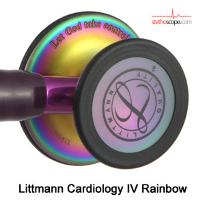 Littmann Cardiology IV Stethoscope, Rainbow Plum Black, 6205