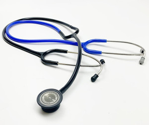 Adscope 613 Clinician Teaching Stethoscope, Black/Royal Blue