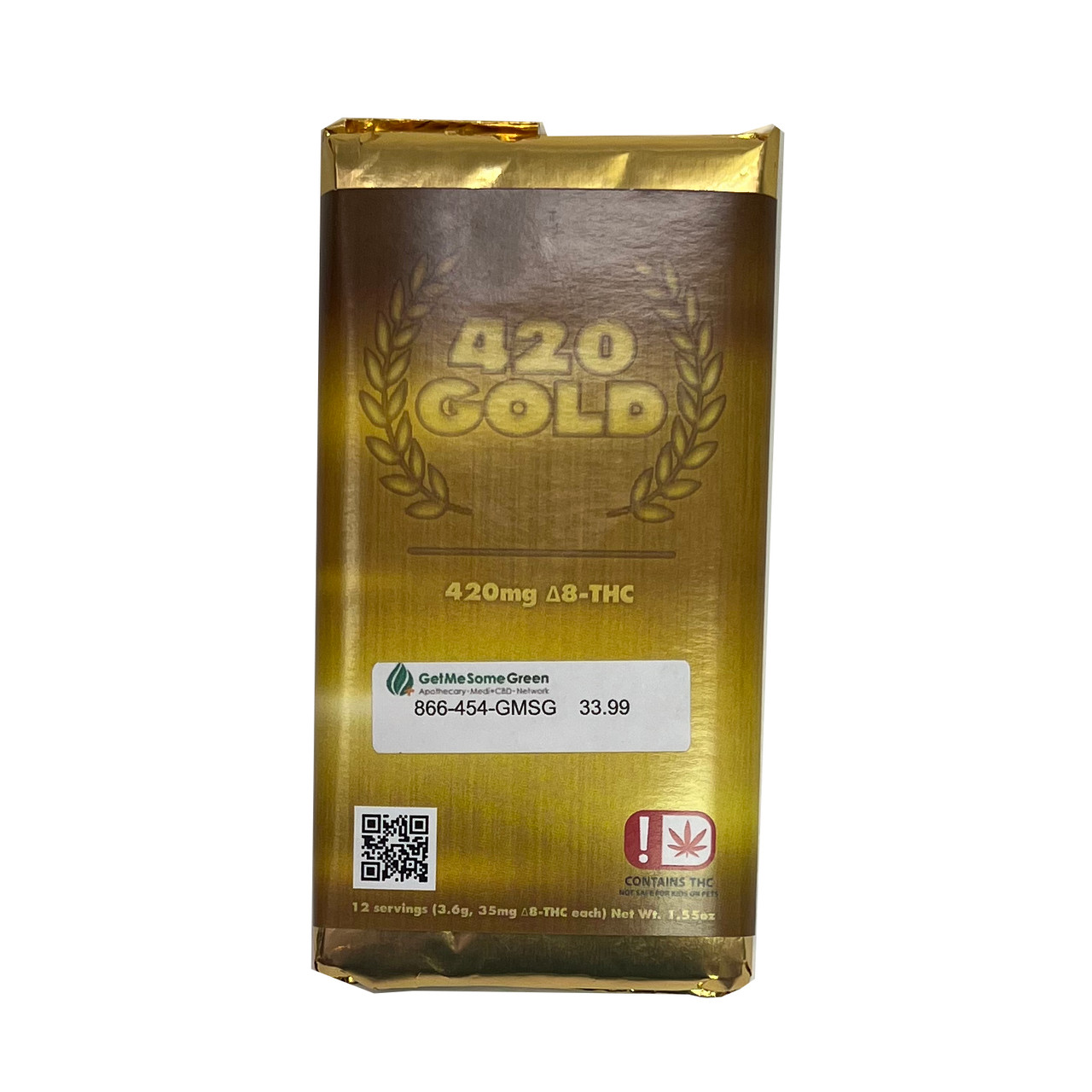 Midwest Hemp Authority, 420 Golden THC D8 Chocolate Bar