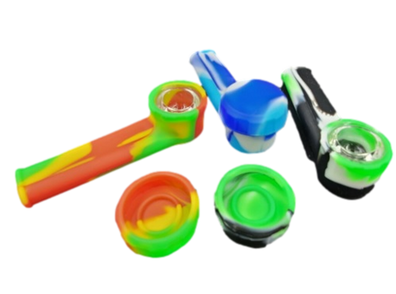 Silicone Pipe Weed With Glass Bowl