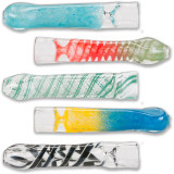 3" Assorted Colosr Swirl Glass Chillums