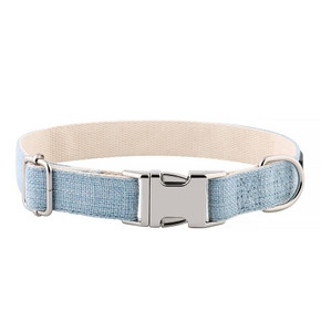 Sustainapaws Hemp & Organic Cotton Dog Accessories | Collar | Denim Blue | Assorted Sizes*