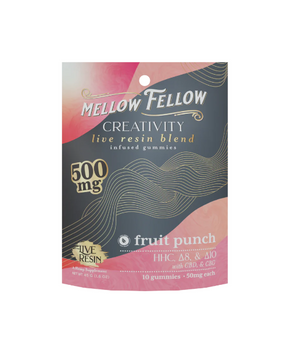 Mellow Fellow Live Resin Fruit Punch M-Fusions Gummies 500mg in 5 Variations