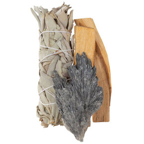 Smudge Kit | Healthy Mind | Sage | Black Kyanite | Palo Smudge Kit | Healthy Mind | Sage | Black Kyanite | Palo