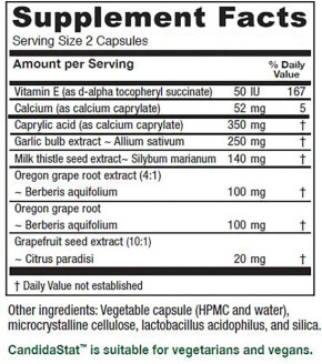 Vitanica Candidastat Yeast Support Supplement
