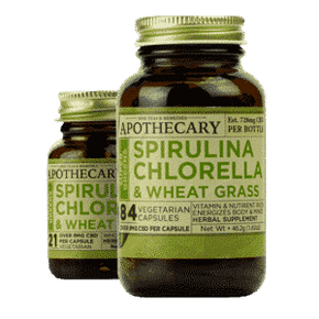 Brothers Apothecary Super Greens CBD, Spirulina and Wheatgrass Capsules