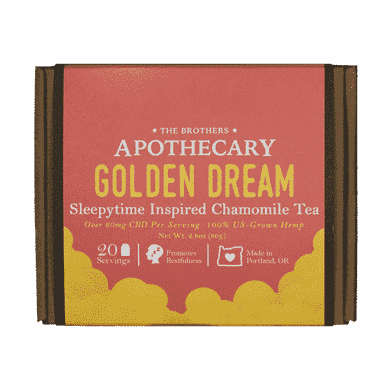 Brothers Apothecary | Golden Dream Hemp Tea | 60mg/Serving | 20 Bags