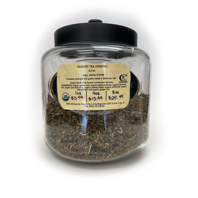 Green Room Remedies | Loose Tea | Organic Memory Tea | By the Ounce*