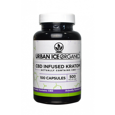 Urban Ice Organics CBD and Kratom Capsules Various Sizes