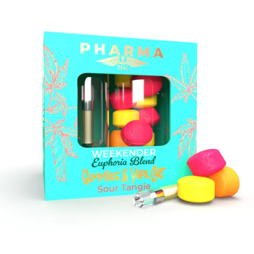PharmaCBD | Weekender Duo Set|  Gummies | 2g Vape Cart| Sour Tangie