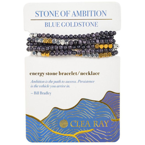 Bracelet & Necklace Stone of Ambition : Blue Goldstone