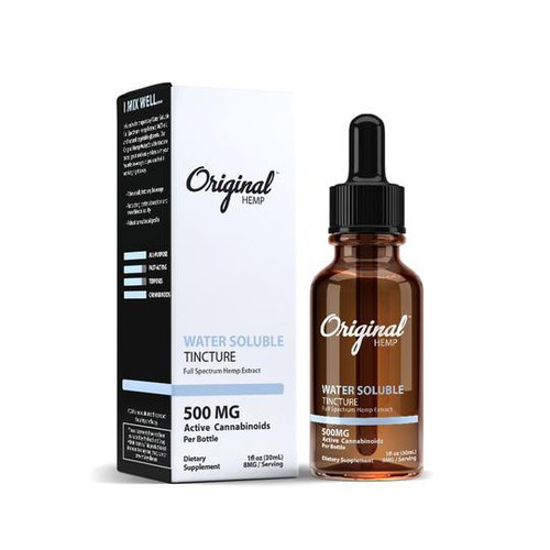 Original Hemp Water Soluble Tincture Unflavored 500mg Original Hemp Water Soluble Tincture Unflavored 500mg