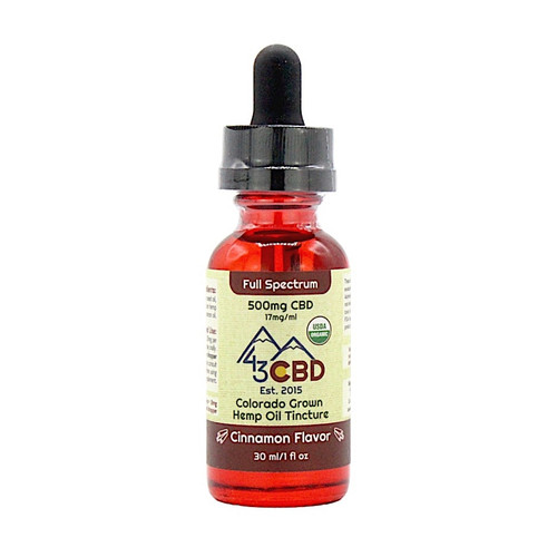 43CBD | Tincture | Full Spectrum | Cinnamon | 500mg