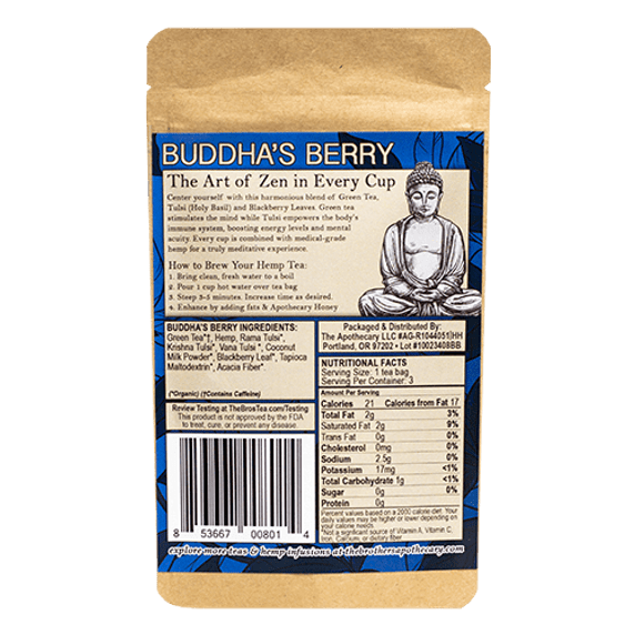Brothers Apothecary | Buddha's Berry Hemp Tea | 60mg/Serving*