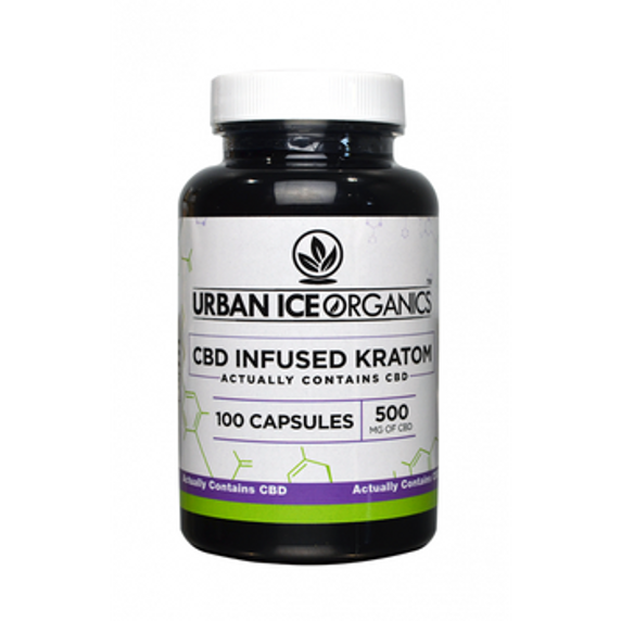 Urban Ice Organics CBD and Kratom Capsules Various Sizes