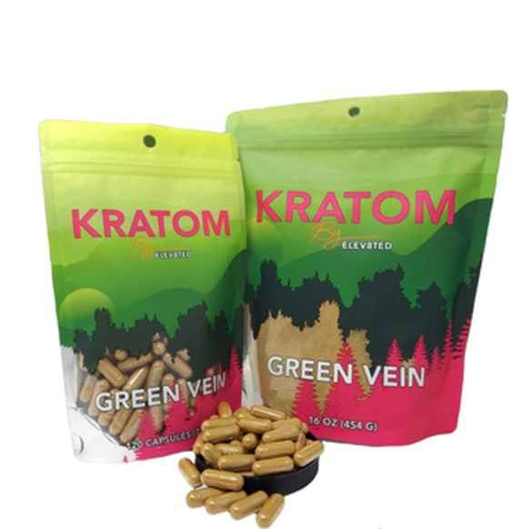 ELEV8TED Green Sumatra Kratom Powder