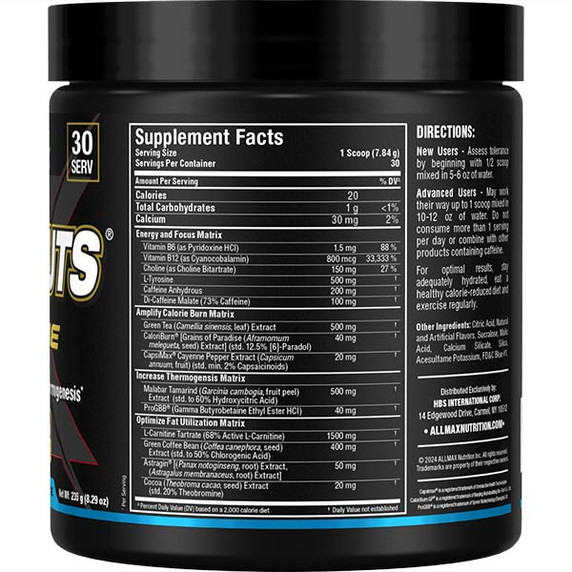 ALMAX Rapidcuts Xtreme Energy 235g Powder