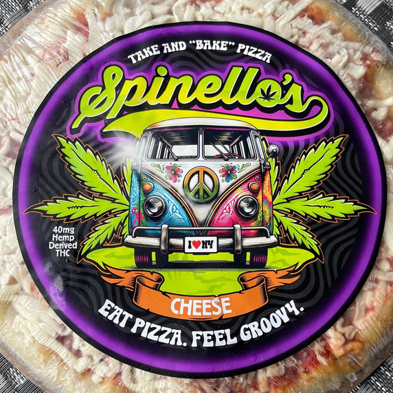 Spinello's Hemp Derived THC Infused Pizza in Two Flavors and Strengths