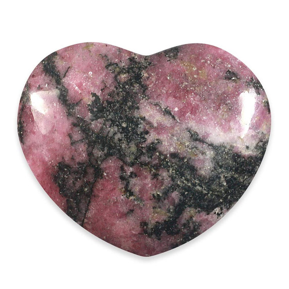 Crystals, Stones & Gems | Polished Heart| Rhodonite