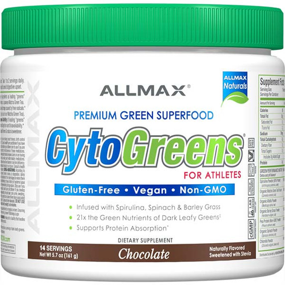 ALLMAX CytoGreens 161g Vegan Chocolate Powder