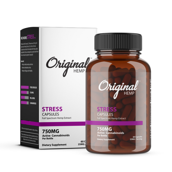 Original Hemp | 25mg Capsules | Stress | 2 Sizes!