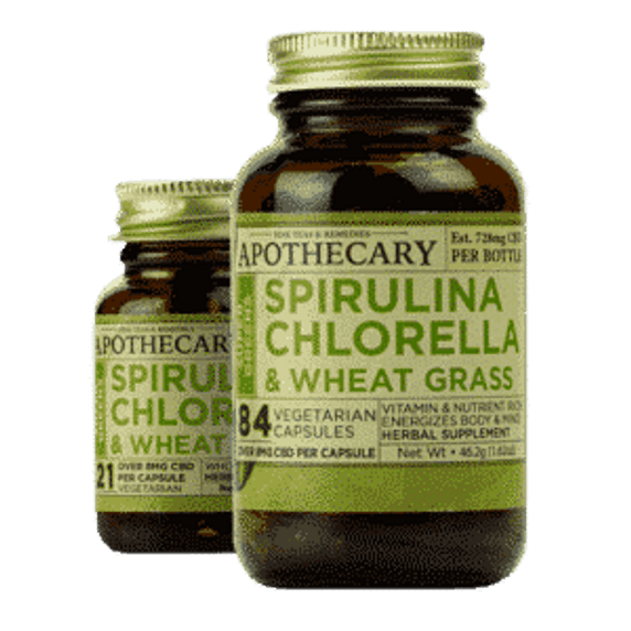 Brothers Apothecary Super Greens CBD, Spirulina and Wheatgrass Capsules