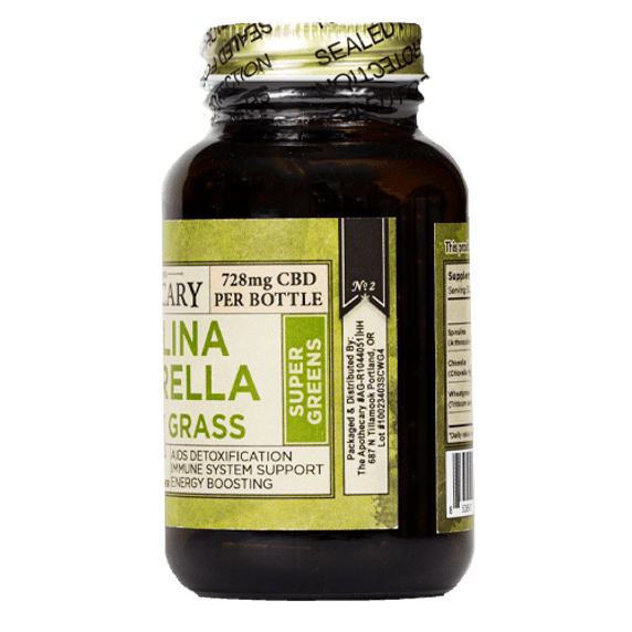 Brothers Apothecary Super Greens CBD, Spirulina and Wheatgrass Capsules