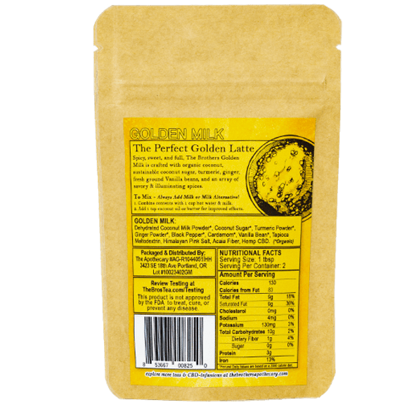 Brothers Apothecary | Golden Milk | CBD Golden Milk Turmeric Latte~