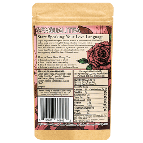 Brothers Apothecary | Sensualitea Hemp Tea | 60mg/Serving*