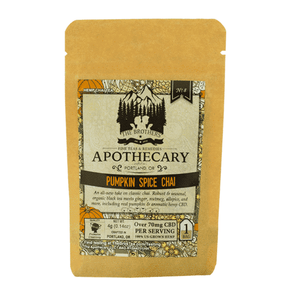 Brothers Apothecary | Pumpkin Spice Chai Hemp Tea | 60mg/Serving*