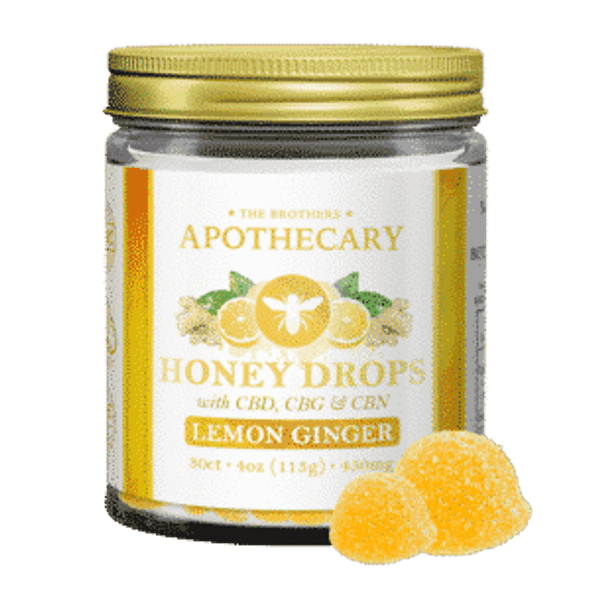 Brothers Apothecary | Lemon Ginger Honey Drops | 20mg CBD Gummies*