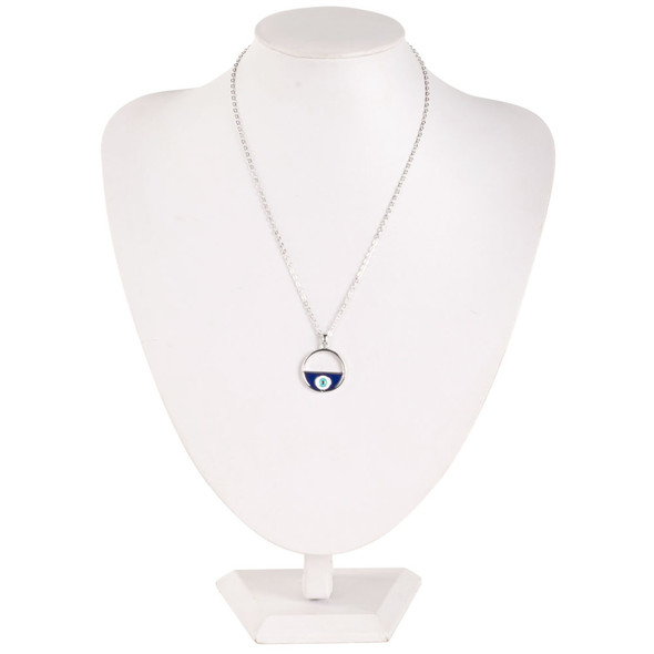 Jewelry | Necklace | Silver Evil Eye Circle