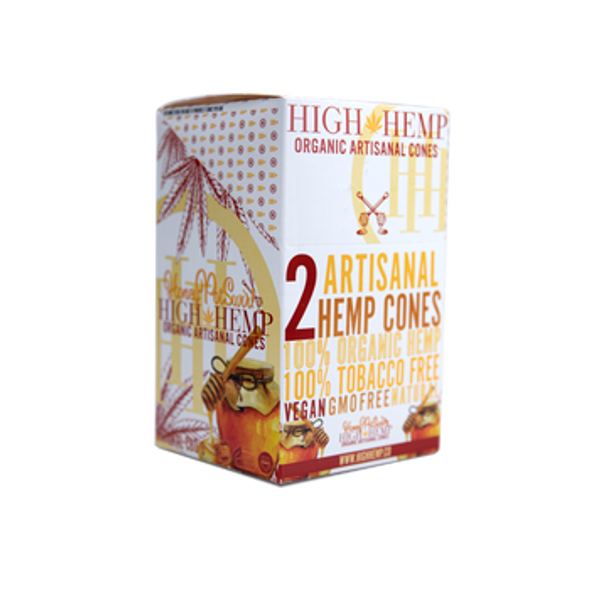 High Hemp Organic Cones: Irresistible Honey Pot Swirl flavor for a delightful smoke.