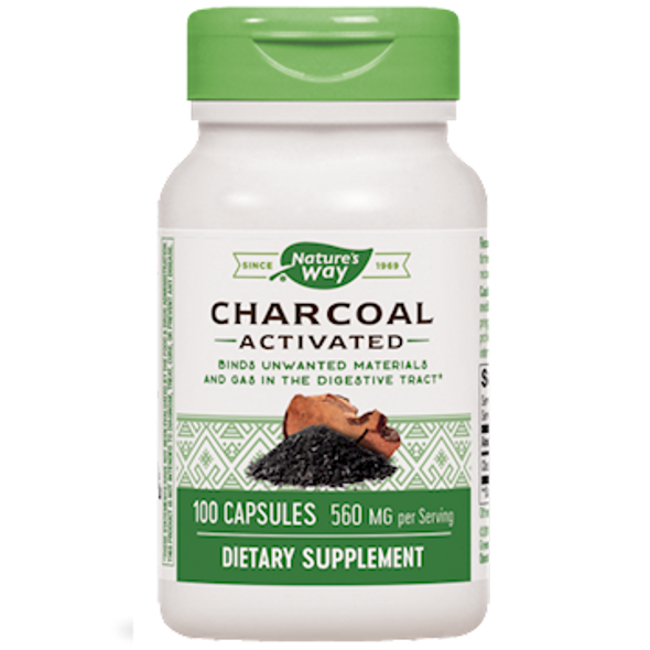 Natures Way Activated Charcoal 560mg
