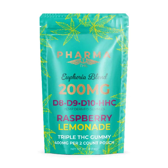 PharmaTHC Euphoria Raspberry Lemonade D8, D9, D10 and HHC 200mg