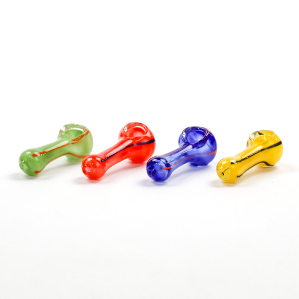 2.5" Assorted Colored Glass Hand Pipes