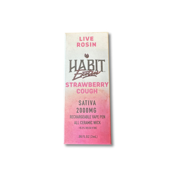 Habit Exotics Strawberry Cough Sativa 2000 mg Vape