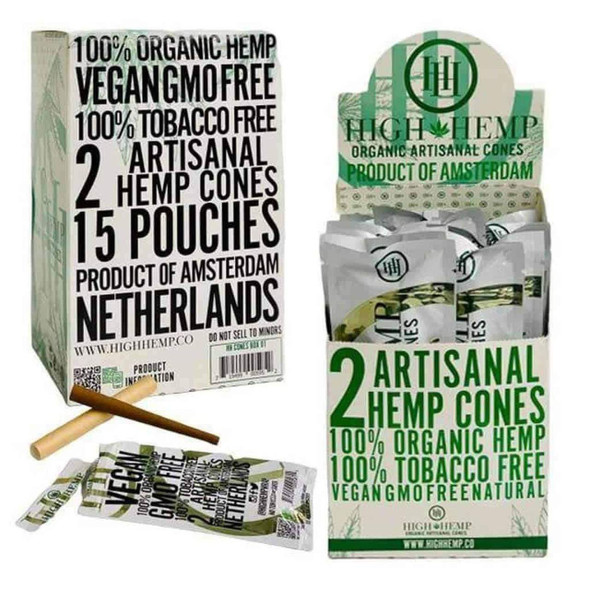 High Hemp Organic Vegan 2 count Cones