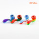 5.5" SirEEL Silicone Savant Hand Pipe with Glass Screen in Assorted Colors