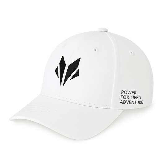 White Awarewolf Gear Horizon Cap with black embroidered wolf icon on front.
