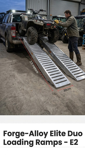 Forge-Alloy Elite Duo Loading Ramps E2 250cm aerospace-grade aluminium loading ramp pair