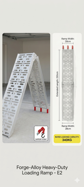 Forge-Alloy Heavy-Duty Loading Ramp E2 230cm aluminium folding loading ramp