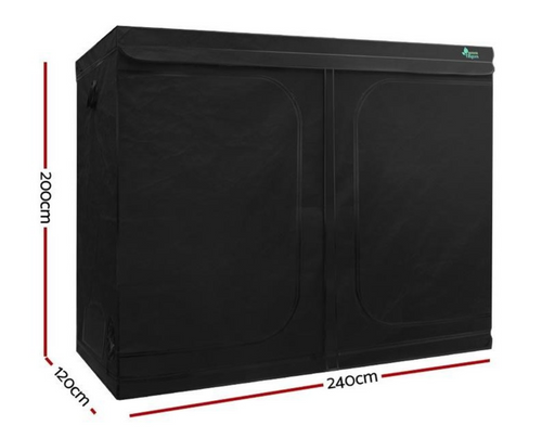 The Great Divide 240x120x200cm dual-zone grow tent with 600D Mylar lining and steel frame