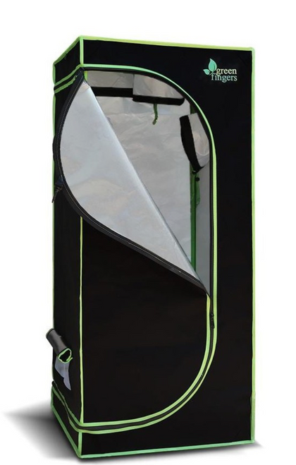 The Compact Square 60x60x140cm hydroponic grow tent with 600D Mylar lining and steel frame