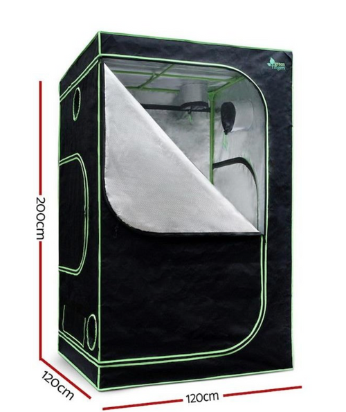 The 1.2m Master System 120x120x200cm hydroponic grow kit with 600D Mylar grow tent and steel frame
